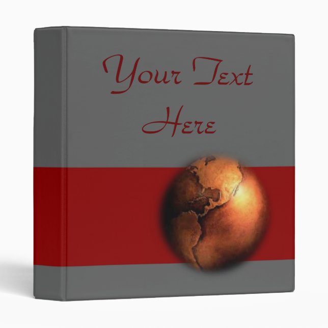 Copper Globe Avery Binder (Front/Spine)