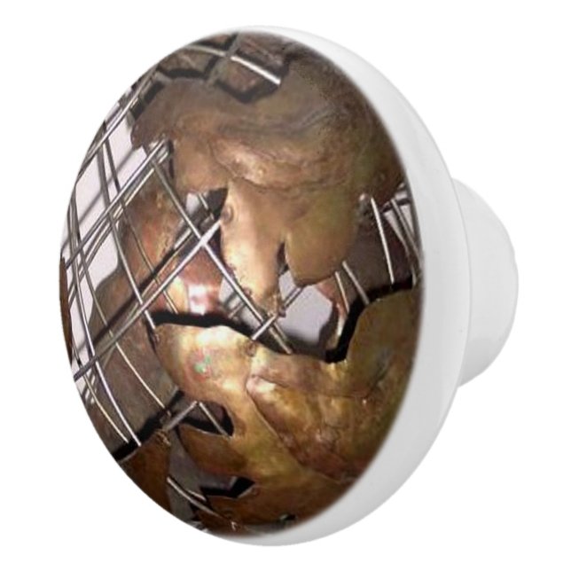 Copper Globe Ceramic Knob (Right)