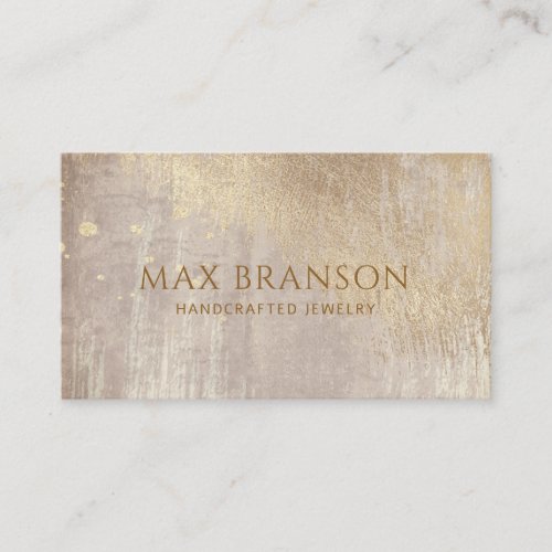 Copper Gold Abstract Jewelry Designer  Business Card