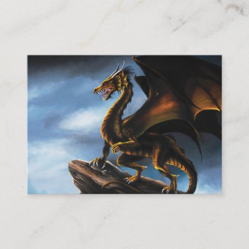 Copper Gold Black Dragon Business Card