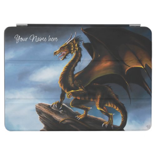 Copper Gold Black Dragon iPad Air Cover