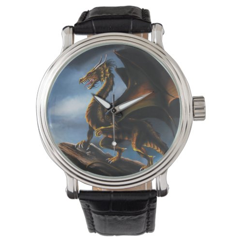 Copper Gold Black Dragon Watch