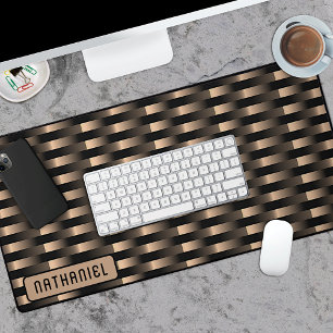 Copper Gold Black Industrial Stainless Steel Art Desk Mat
