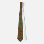 Copper Gold Patina Turquoise Rock Texture Tie at Zazzle