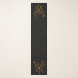 Copper Gold Phoenix Rises on Black Chiffon  Scarf<br><div class="desc">The mythical bird "The Phoenix"</div>