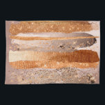 Copper Gold Strokes Glamour Texture Kitchen Towel<br><div class="desc">This bronze shining stripes and glitter spots make a beautiful design for fashion girls and women.</div>