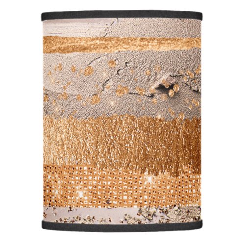 Copper Gold Strokes Glamour Texture Lamp Shade