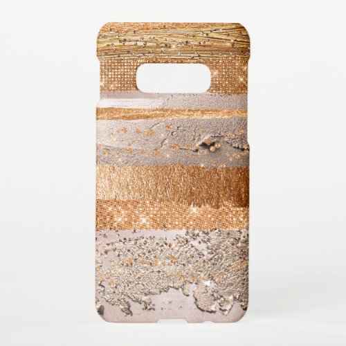 Copper Gold Strokes Glamour Texture Samsung Galaxy S10E Case