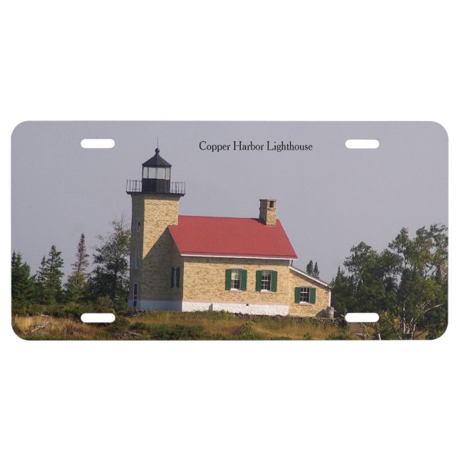 Copper Harbor Lighthouse license plate (Front)
