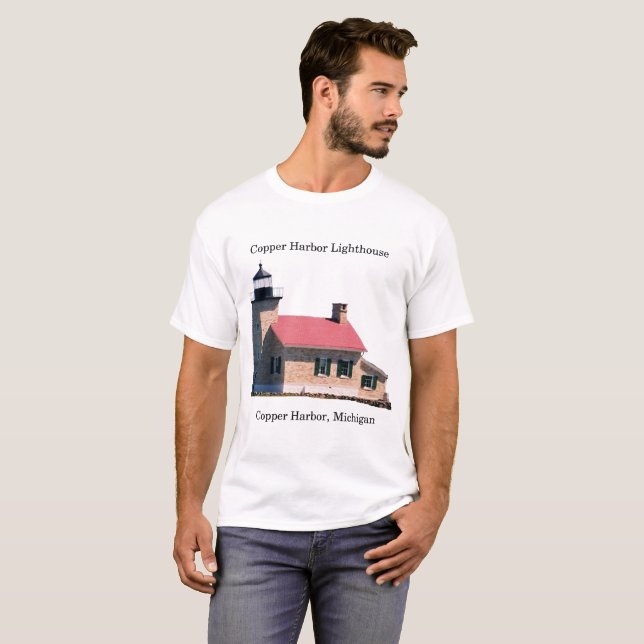 Copper Harbor lighthouse light Shirt (Front Full)