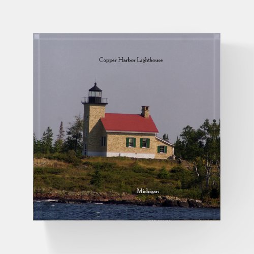 Copper Harbor Lighthouse paperweight