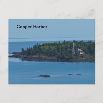 Copper Harbor Michigan Lighthouse Postcard by lighthouseenthusiast at Zazzle
