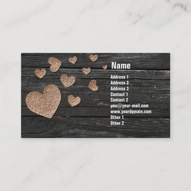 Copper Heart business cards (Front)
