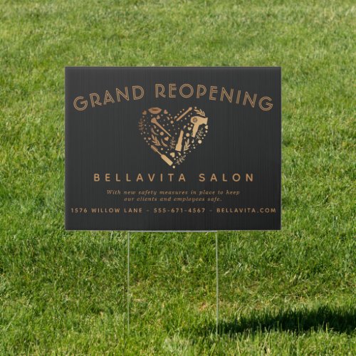 Custom Banners And Signs 4 Copper Heart Salon Business Grand Opening Sign