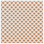 Copper Hearts Pattern Cute Romantic Love Design Fabric