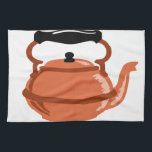 Copper Kettle Hand Towel<br><div class="desc">Nothing like a cup of hot tea to start your day! This colorful design will be hot and steamy on cozies, kitchen towels and more.</div>