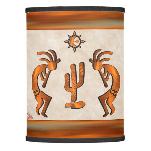 Copper Kokopelli Playing The Flute Lamp Shade