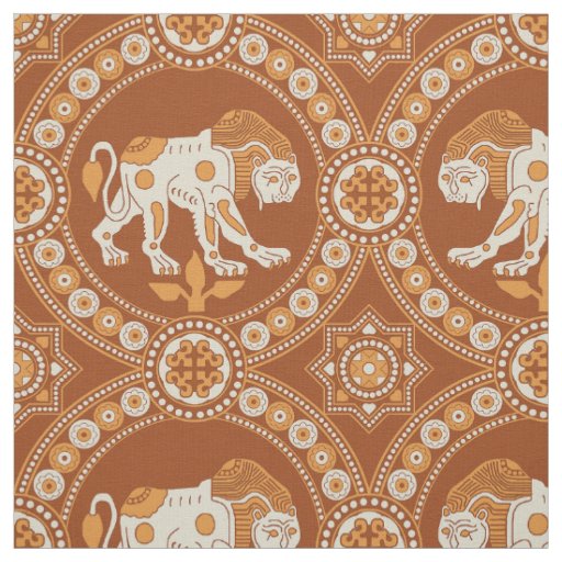 Copper Lion of St. Julian Fabric