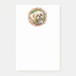 Copper-look Christmas berry wreath custom photo Post-it Notes