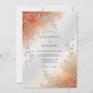 Copper Lustrous Autumnal Wedding Invitation
