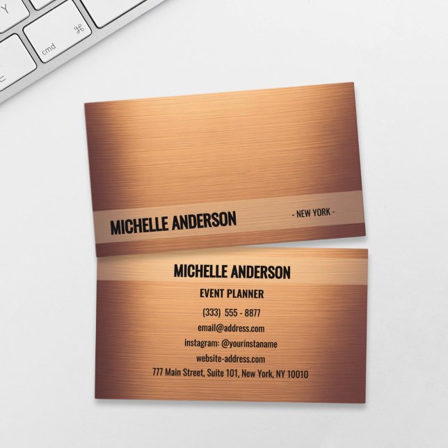 Copper Luxe Minimalist Business Card (Creator Uploaded)