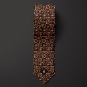 Copper Mandala Groomsman Neck Tie