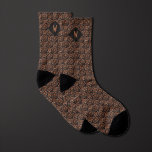 Copper Mandala Monogram Socks<br><div class="desc">Make a stylish statement with our Copper Mandala Monogram Socks. The coppery hues and geometric mandala monogram design add a touch of sophistication to your wedding or business attire. Don't forget to explore our matching necktie to complete your look.</div>