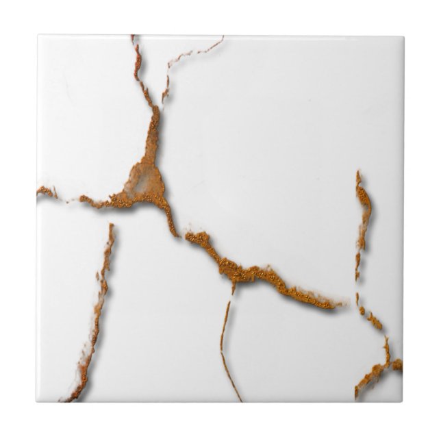 Copper Marble Cracked Effect Ceramic Tile (Front)