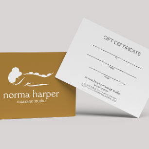 Copper Massage Therapist Day Spa Gift Card
