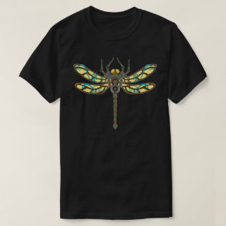 Copper Mech Dragonfly Illustration T-Shirt