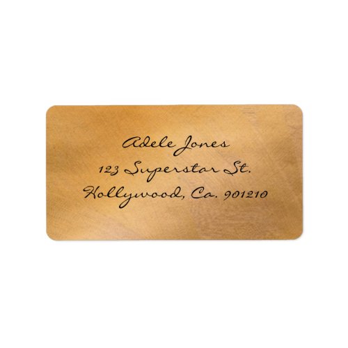 Copper Metallic Address Labels