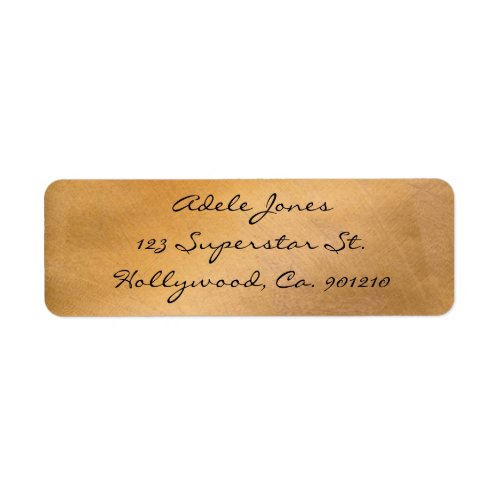 Copper Metallic Address Labels