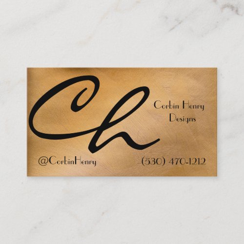 Copper Metallic Business Cards