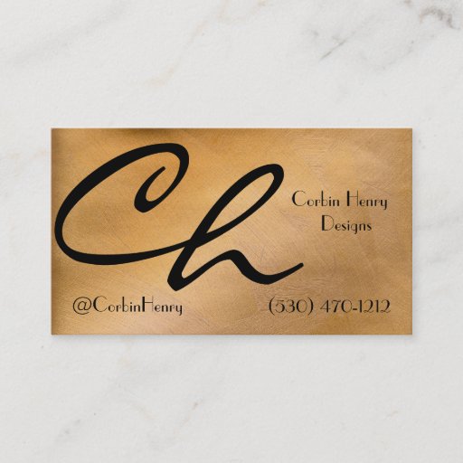 Customizable Copper Metallic Business Cards