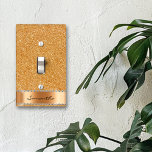 Copper Metallic Diamond Faux Glitter Bling Light Switch Cover<br><div class="desc">This design is a photo and not made with any actual glitter or sequins. It may be personalized in the area provided by changing the photo and/or text. Or it can be customized by clicking Personalize this Template and then choosing the click to customize further option and delete or change...</div>