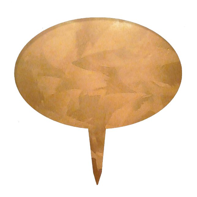 Copper Metallic Hand Brushed Cake Topper (Front)