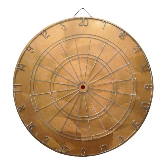 Copper Metallic Hand Brushed Dart Board (Front)