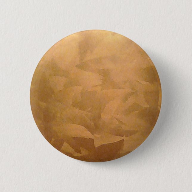 Copper Metallic Hand Brushed Pinback Button (Front)