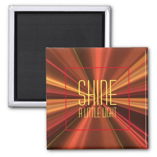 Copper Metallic Inspiration Shiny Sunbeams Fridge Magnet