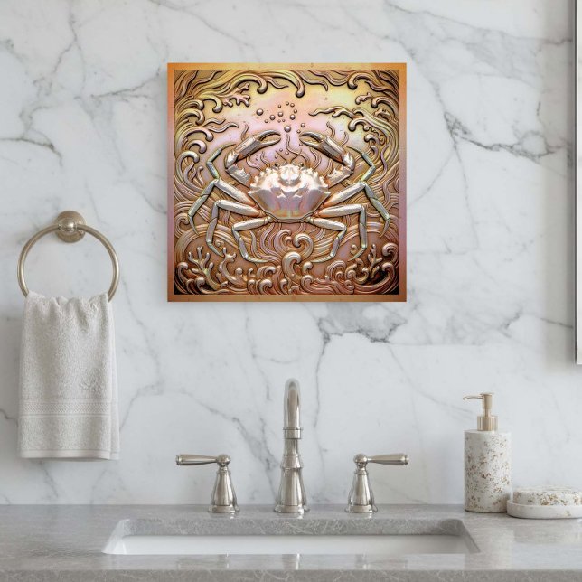 Copper Metallic Iridescent Crab D1223 Metal Print (Creator Uploaded)