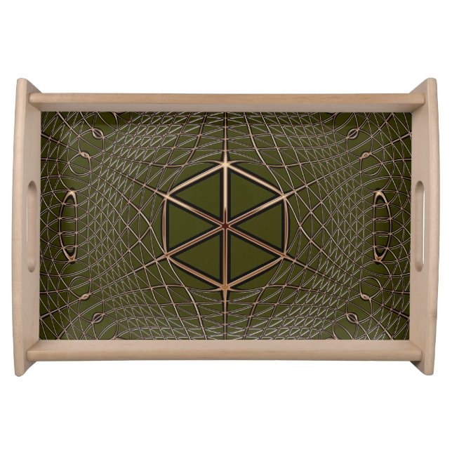 Copper Metallic Op-Art effect Photo Sample Serving Tray (Front)