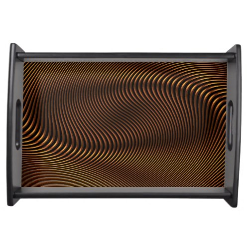 Copper Metallic Op_Art effect Photo Sample Serving Tray