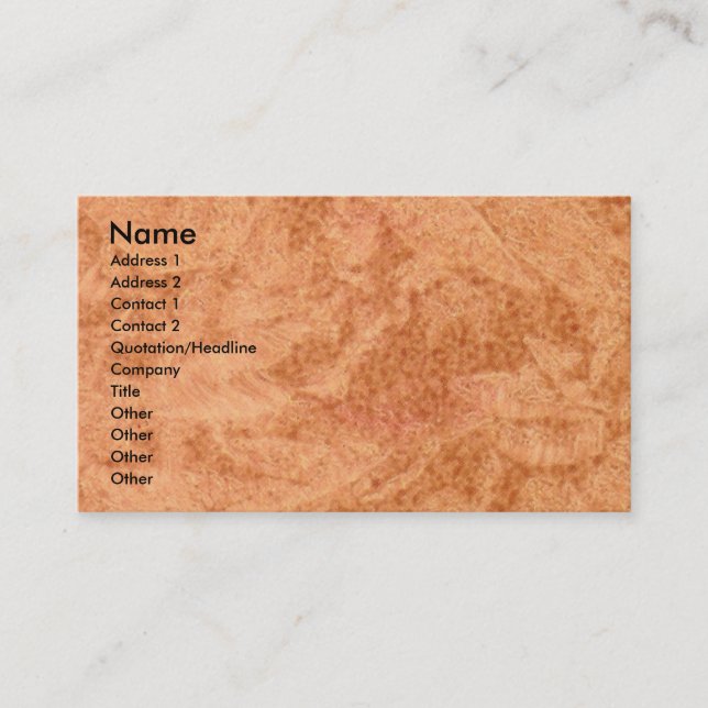 Copper mix business cards (Front)