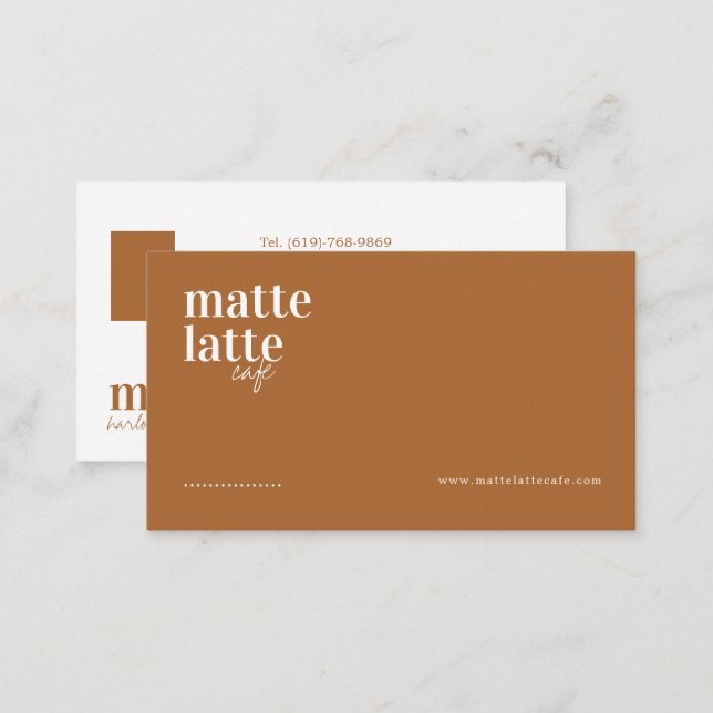 Copper | Modern Elegant Minimalist Professional Business Card (Front/Back)