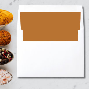 Copper modern rustic elegance solid color envelope liner