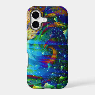Copper Moon Digital Abstract Fractal iPhone 17 Case