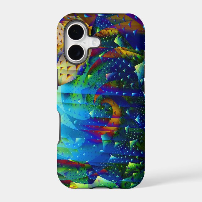 Copper Moon Digital Abstract Fractal Iphone Case (Back)