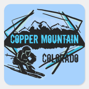 Copper Mountain Colorado blue ski stickers