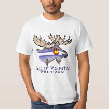 Copper Mountain Colorado Moose Sketch Tshirt by ColoradoCreativity at Zazzle