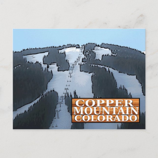 Copper Mountain Colorado rustic sign postcard (Front)
